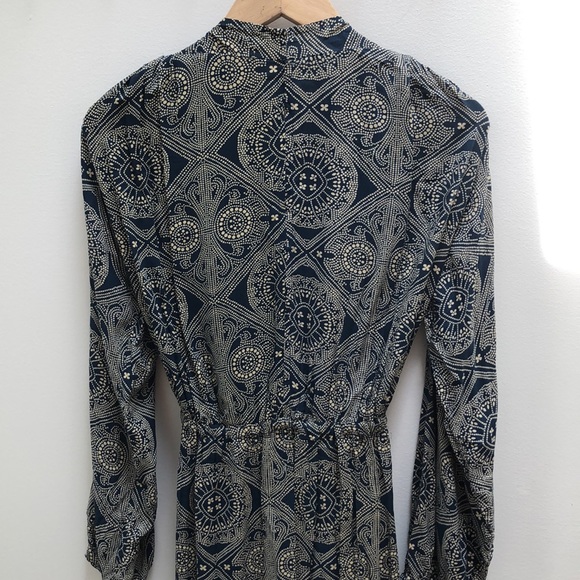 Elegant Blue and White Maxi Dress - Anthropologie - Picture 4 of 10